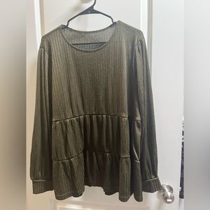 Olive green tiered tee